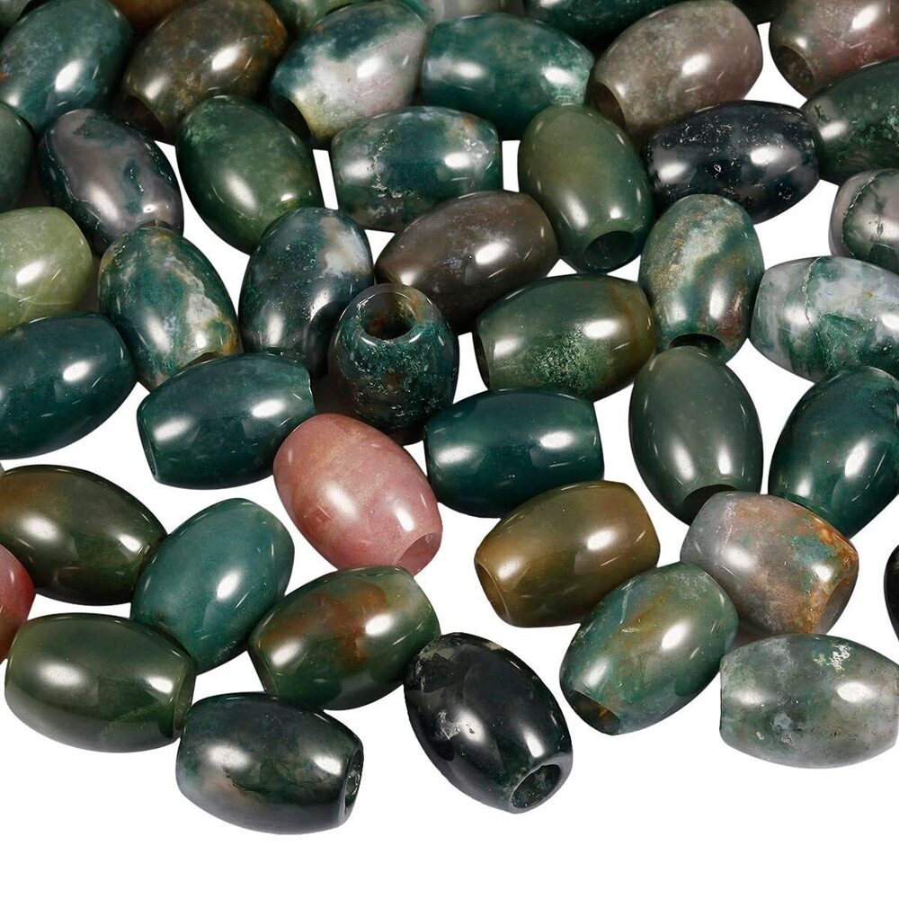 7430 Stone Bead for Jewelry Making, Healing Crystal Large Hole Oval Shape
